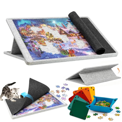 Felt puzzle mat foldable - felt,