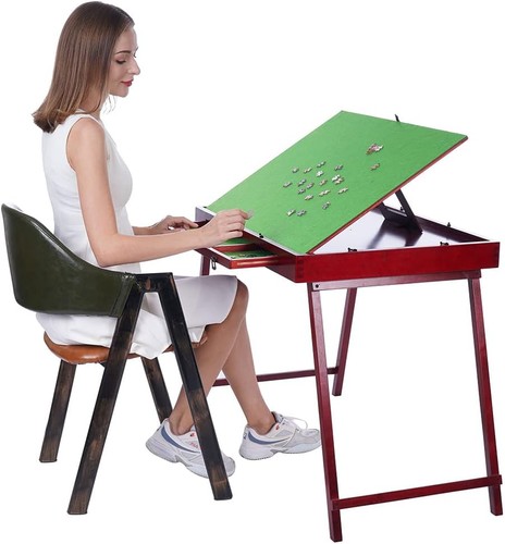 Wooden jigsaw puzzle table - wooden,
