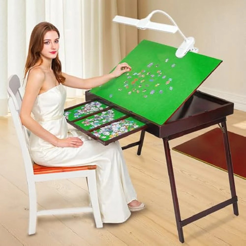 Folding wooden jigsaw - jigsaw, puzzle
