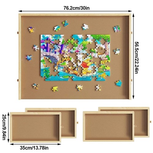 Foldable wooden jigsaw - foldable, puzzle