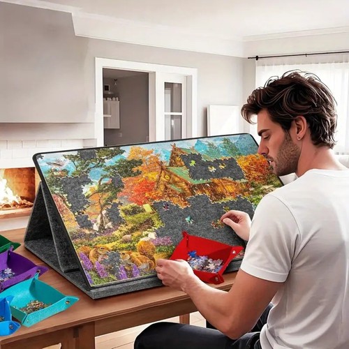 Felt jigsaw puzzle board - felt,